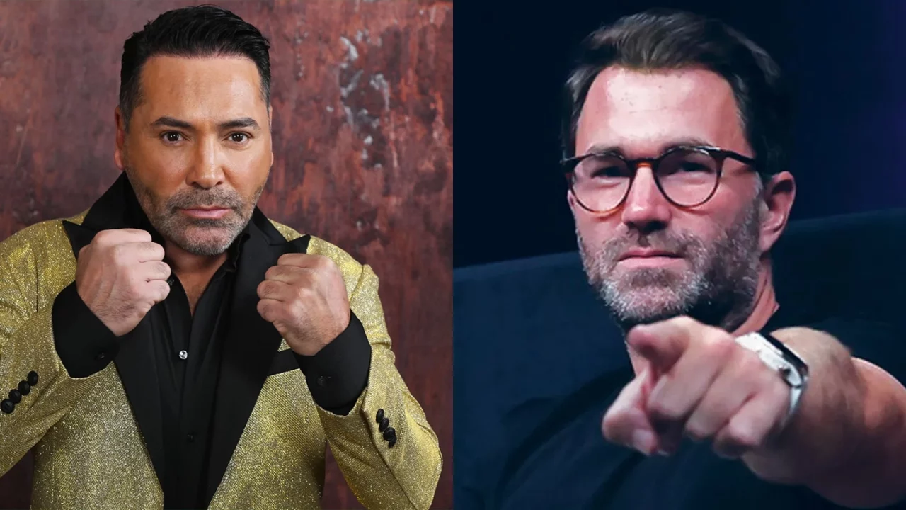 Oscar De La Hoya offers to fight Eddie Hearn for free