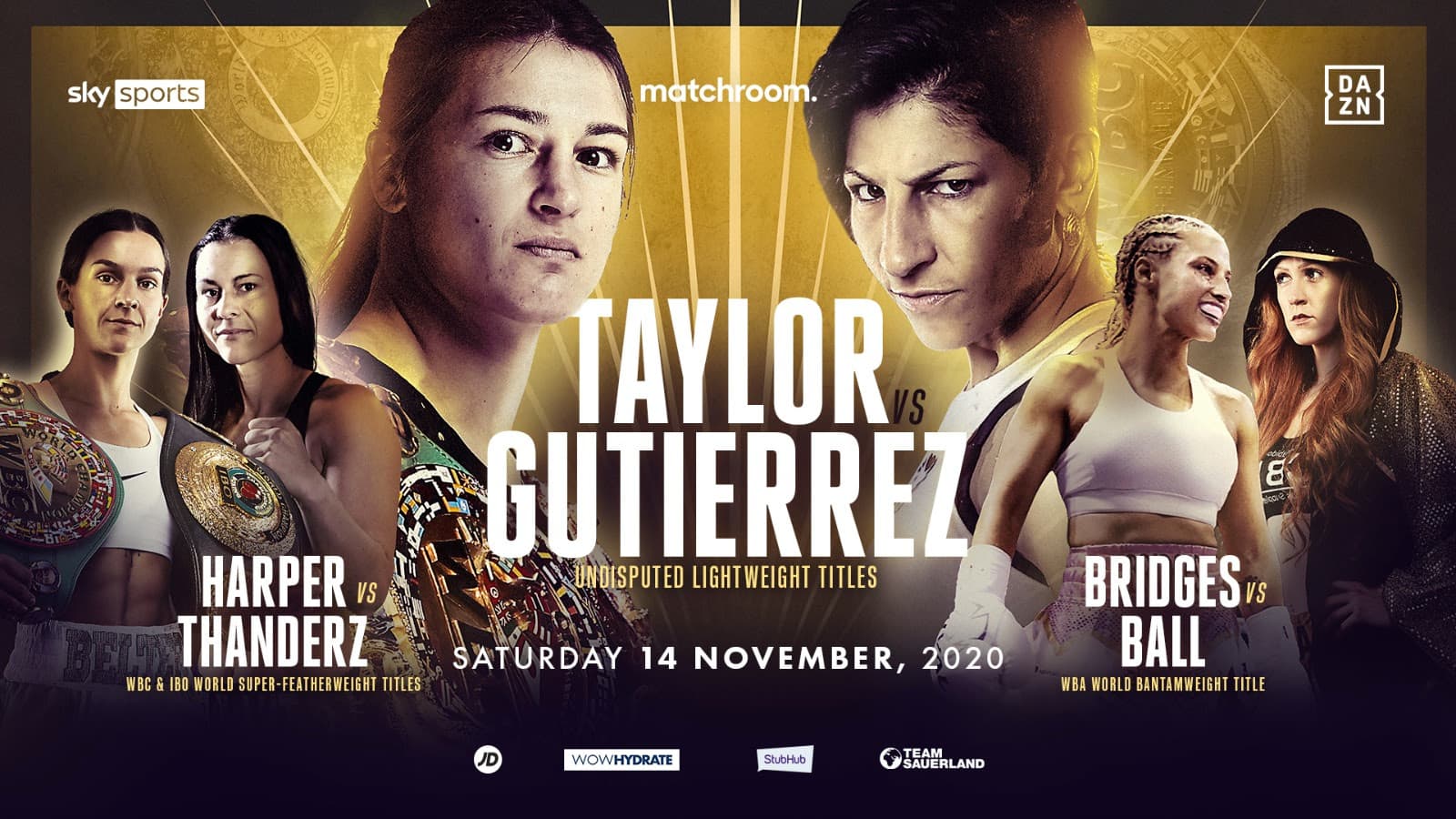 Taylor leads November 14 world title triple header