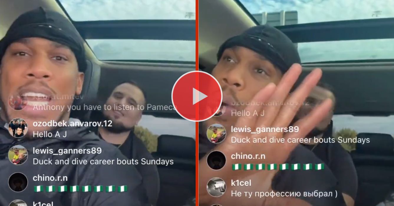 Anthony Joshua Freestyle Raps About Fury Contract Negotiations