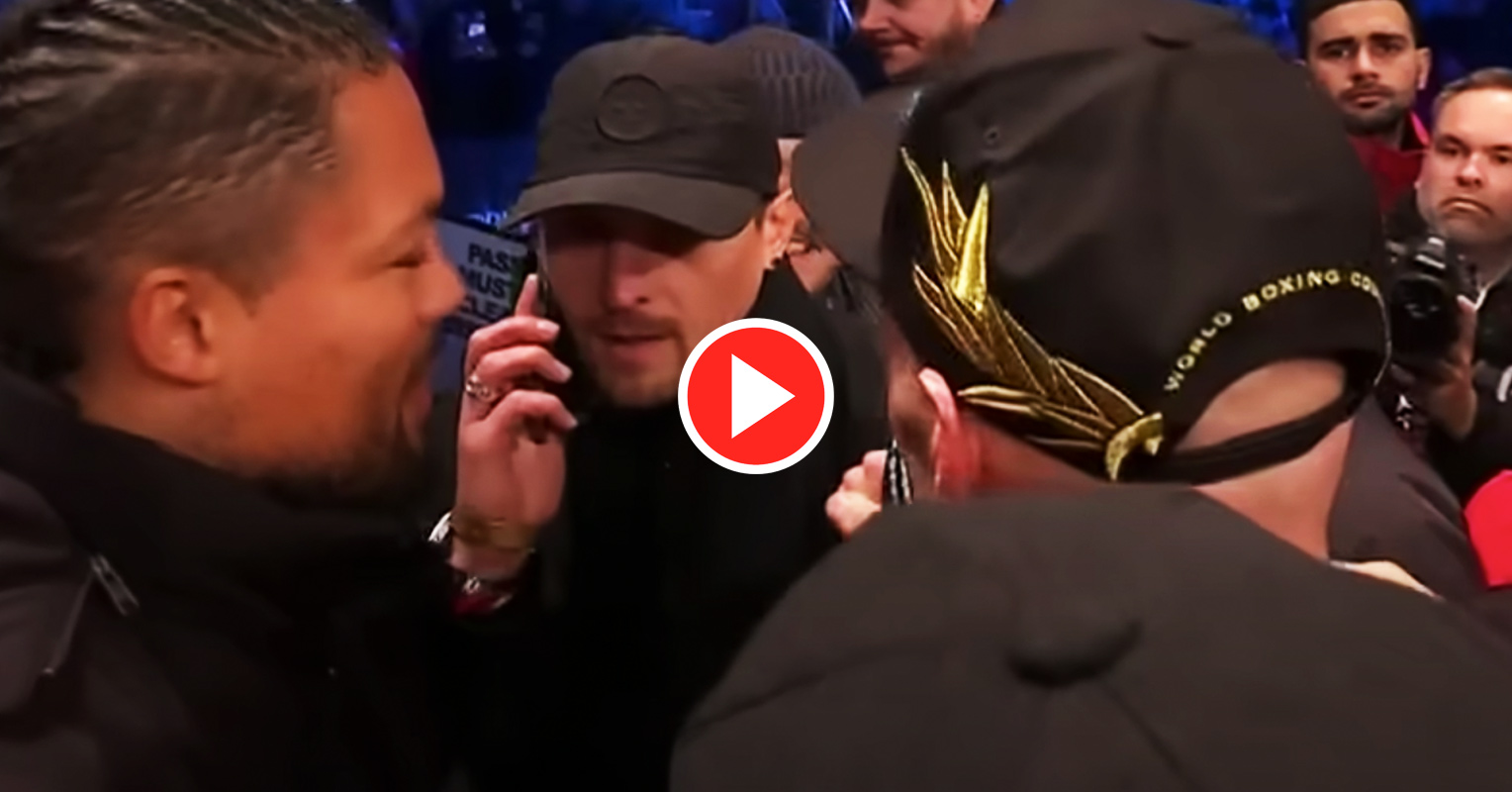 Fans In Hysterics As Usyk Takes Phone Call During Tyson Fury Face Off