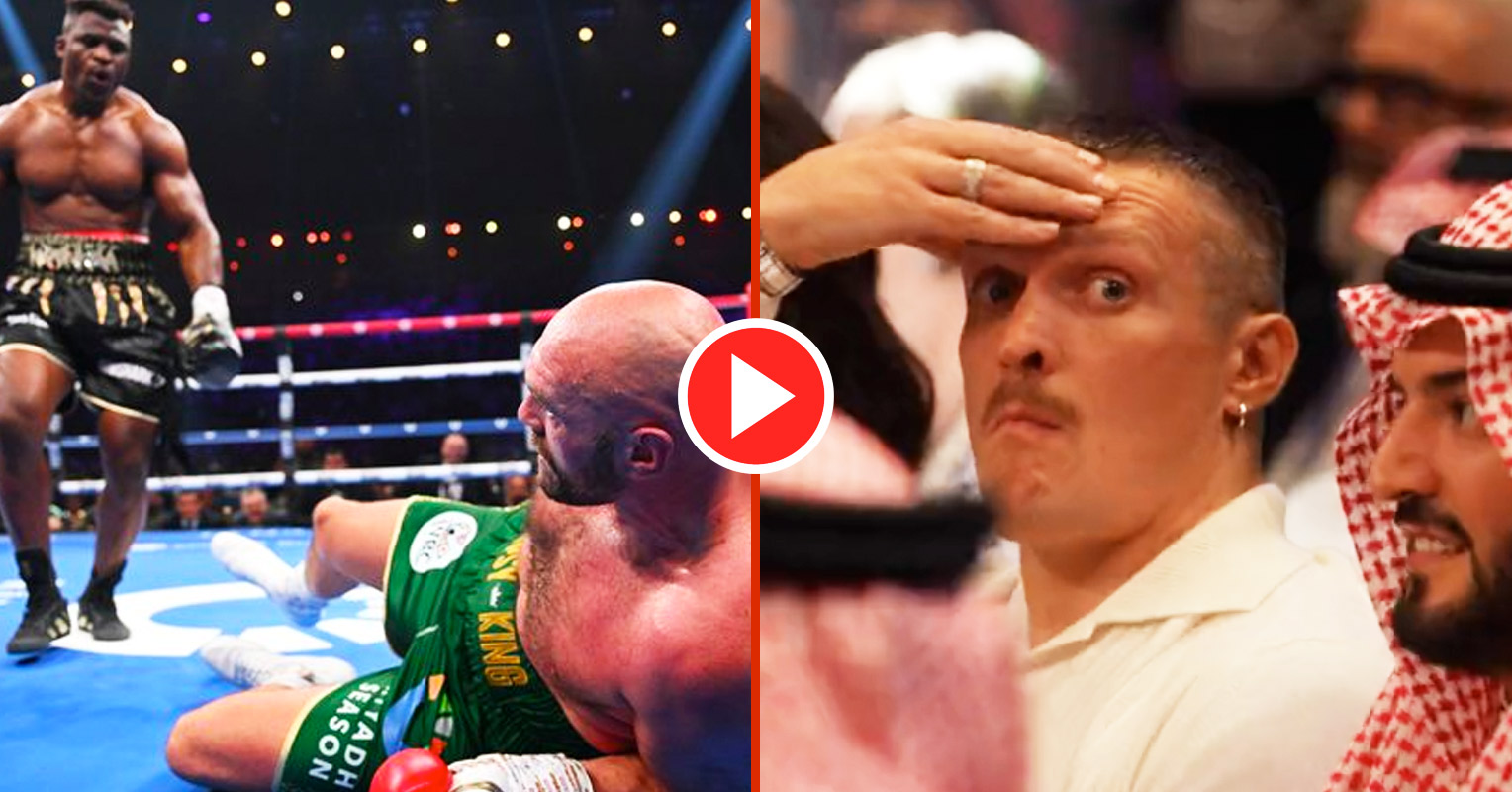 Footage Captures Usyks Live Reaction To Tyson Fury Getting Knocked